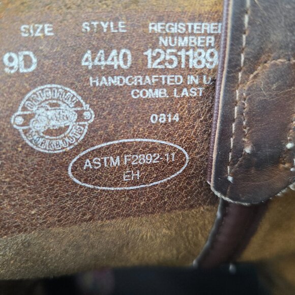 Justin Blueprint Men's 11" Leather Soft Non Safety Toe Boots Brown Size 9 D - Picture 10 of 16